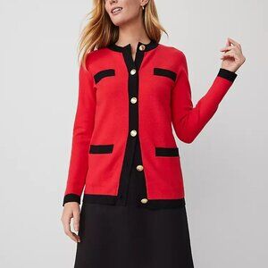 Ann Taylor Red Cardigan